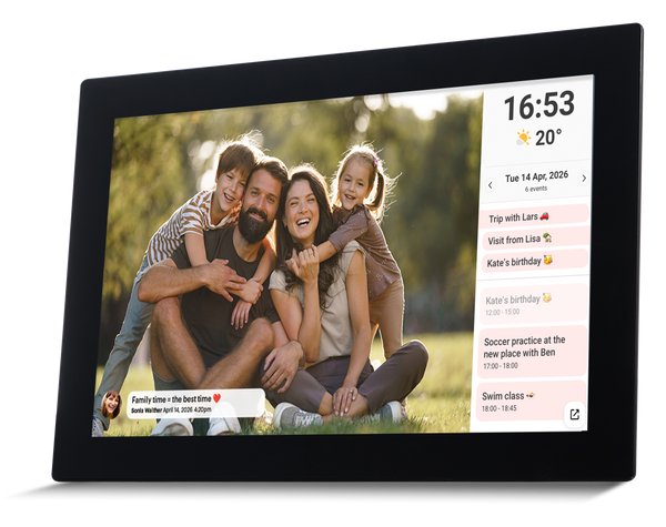 OnePlace Smart WIFI Photo Frame - 10.1" FHD Black Glass