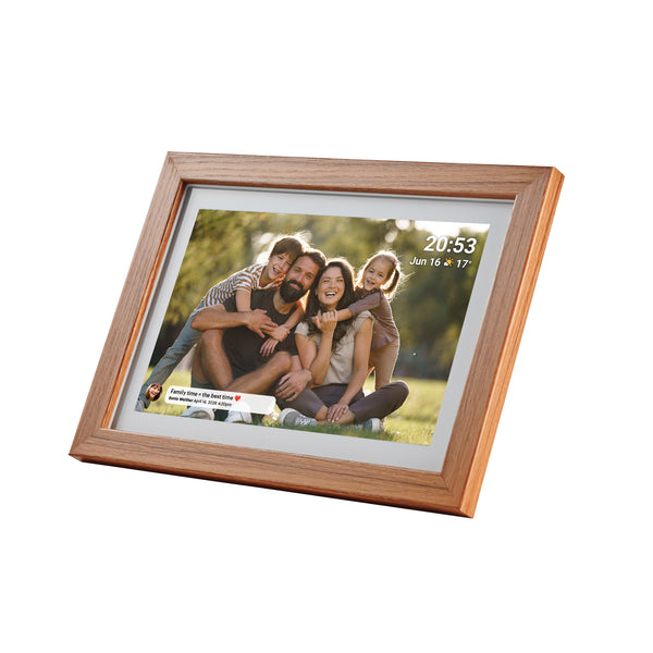 OnePlace Smart WIFI Photo Frame - 10.1" Oak