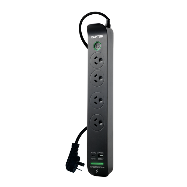 Raptor 4 Outlet  45W Slimline Powerboard