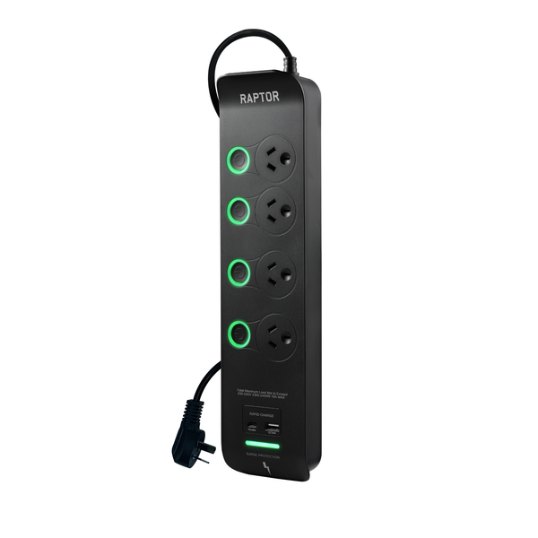 Raptor 4 Outlet 45W Switched Powerboard