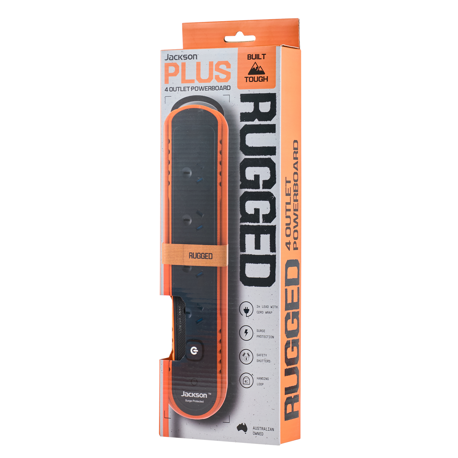 Rugged Plus 4 Outlet Powerboard