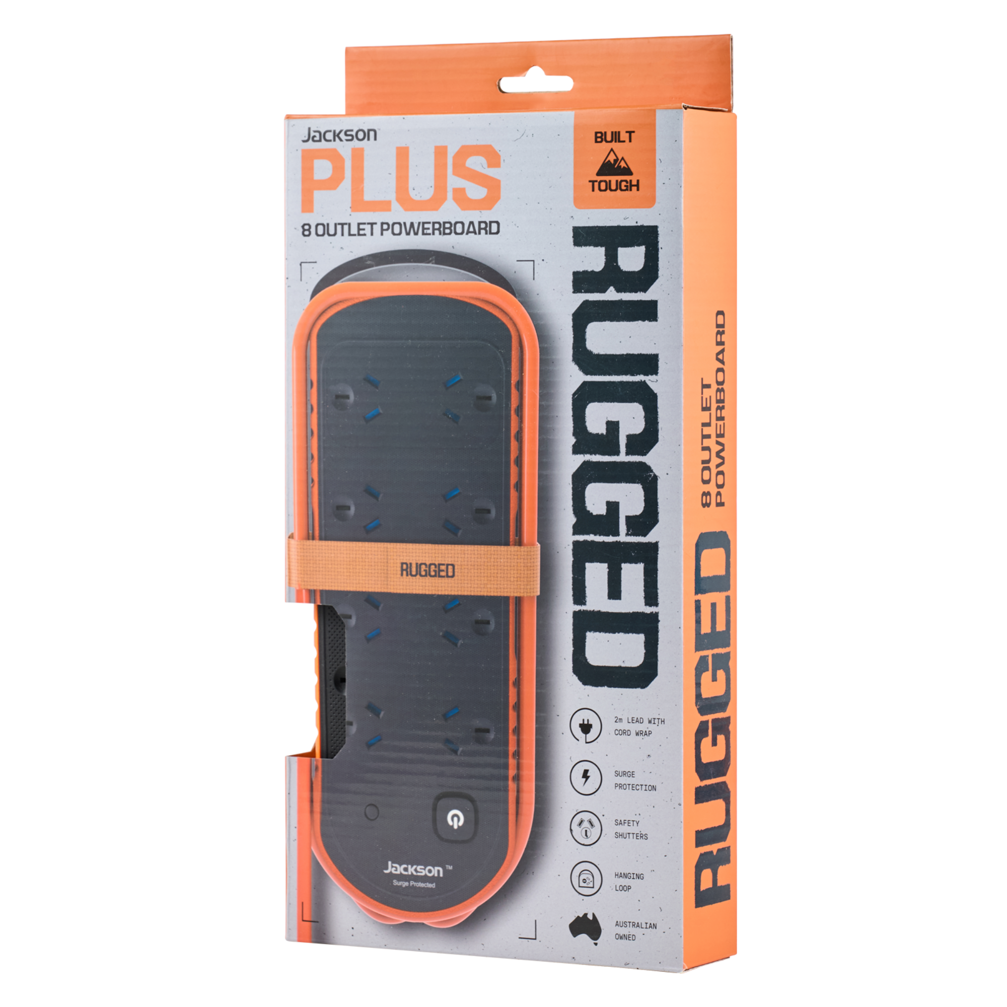 Rugged Plus 8 Outlet Powerboard