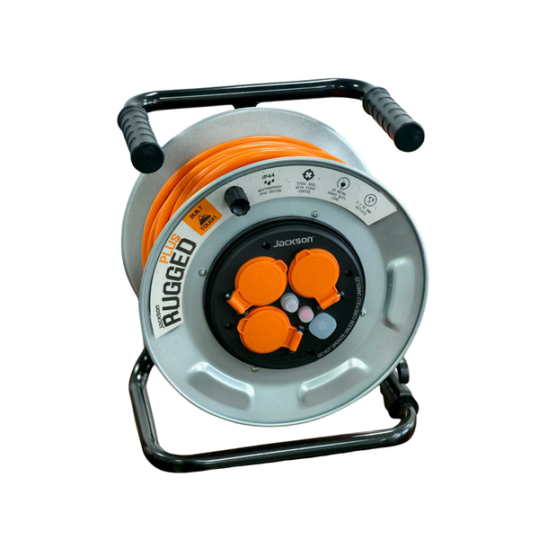 Rugged Plus 25m IP44 Heavy Duty Steel Cable Reel